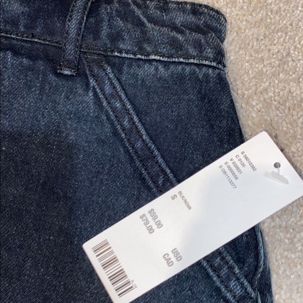 dark denim skirt with zip up